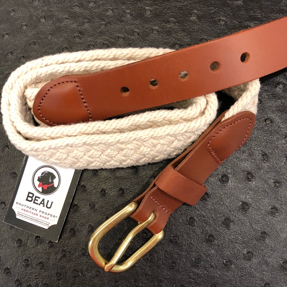 Leather Man Woven Belt